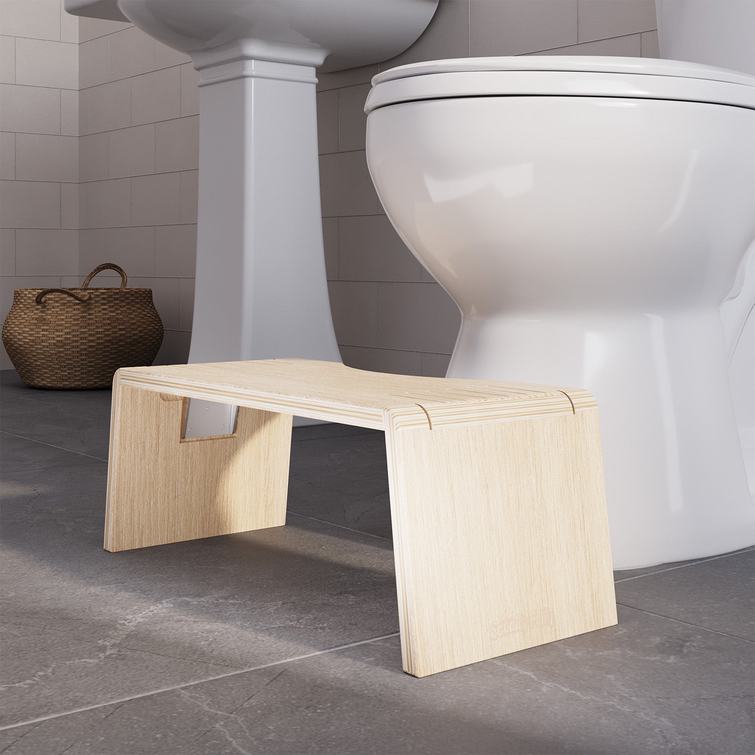 OSLO OAK FOLDING STOOL - Image 2